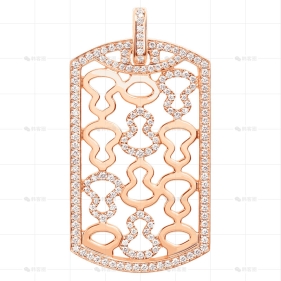 WULU吊坠玫瑰金钻石