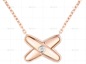 欢缘项链玫瑰金钻石