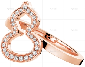 WULU戒指玫瑰金钻石