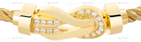 链扣黄金中号镶钻